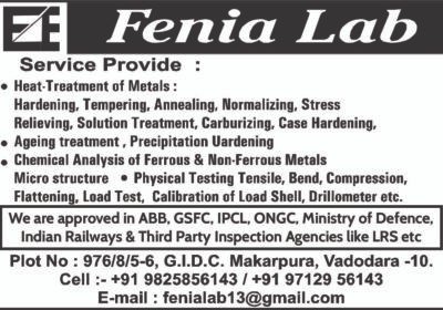 HEAT-TEATMENT-FENIA-LAB.-VADODARA