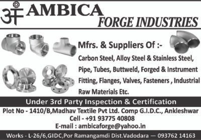 PIPE-PIPE-PIPES-TUBES-FITTINGS-AMBICA-FORGE-INDUSTRIES-ANKLESHWAR